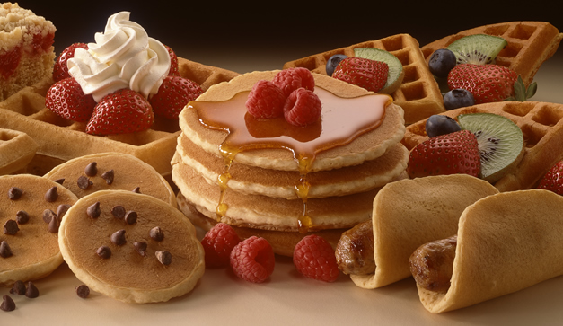 ¿Cuál es la diferencia entre waffles y los hotcakes?